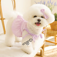HKM-4795453 Charming Lace Dog and Cat Skirt with Bowknot Detail in Multiple Colors