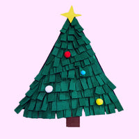 HKM-4795709 Christmas Tree Design Felt Dog Training Blanket - 45x45cm Pet Toy