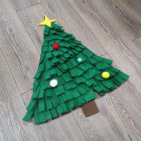 HKM-4795709 Christmas Tree Design Felt Dog Training Blanket - 45x45cm Pet Toy