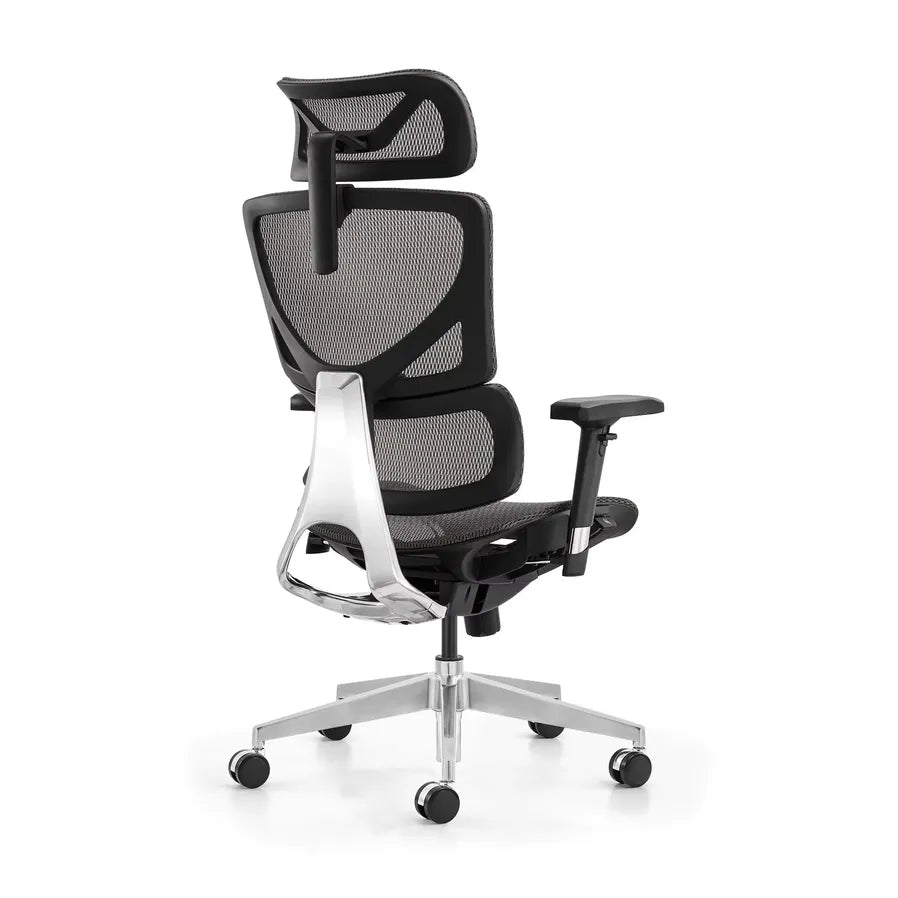 HKM-479571 Height Adjustable 360-Degree Swivel Ergonomic Office Chair with Footrest - Full Mesh Design for Comfort
