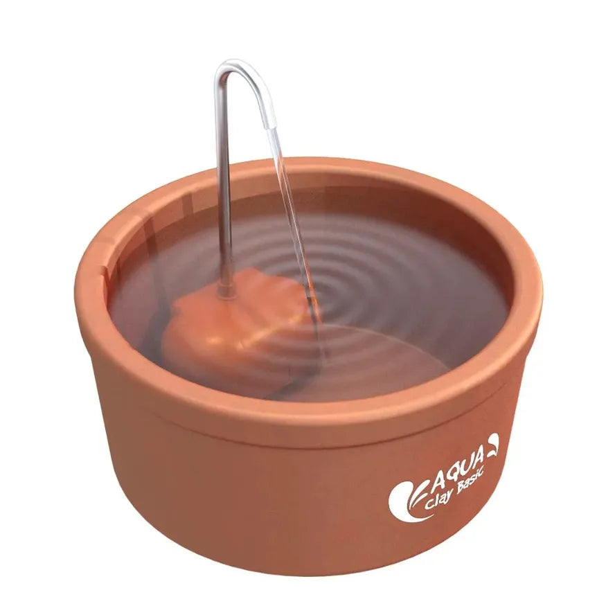 HKM-479571 Pet Water Fountain Aqua Clay 2.5L Capacity for Cats and Dogs