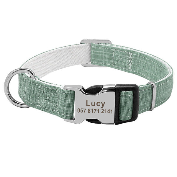 HKM-4796733 Personalized Adjustable Nylon Dog Collar for Medium and Large Breeds