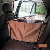 HKM-4797117 Portable Waterproof Car Hammock for Dogs - Foldable & Safe Pet Seat Cover, Cute Bone Paws Print, Fits Pets up to 15KG