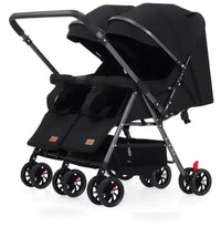 HKM-4797779 black twin stroller studio view
