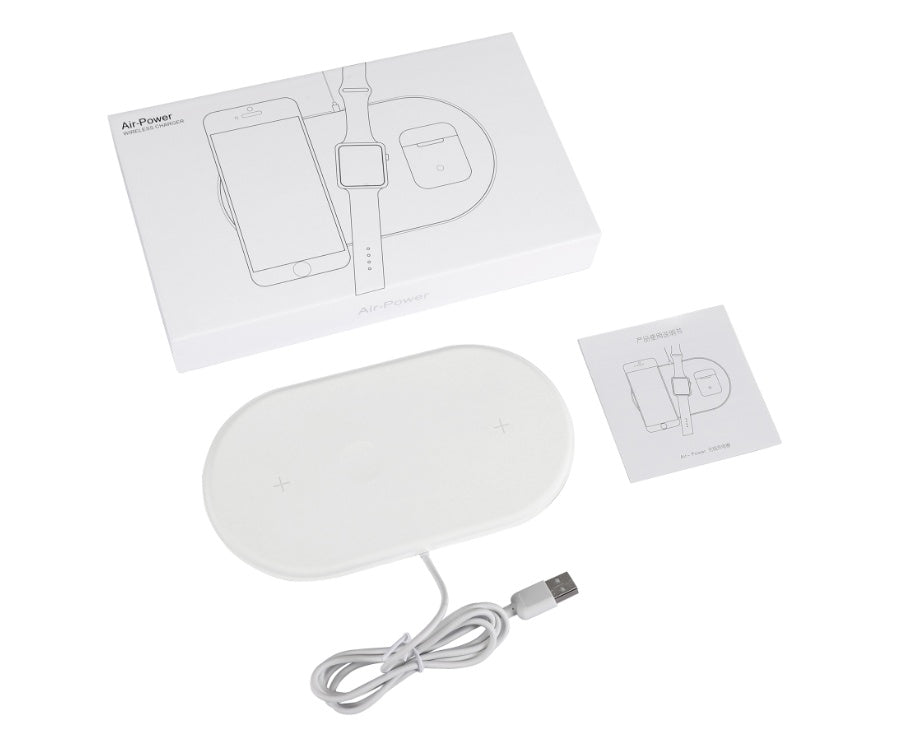 HKM-479827 3-in-1 Wireless Charger with Micro USB Interface - Compatible with Soft Case Batteries