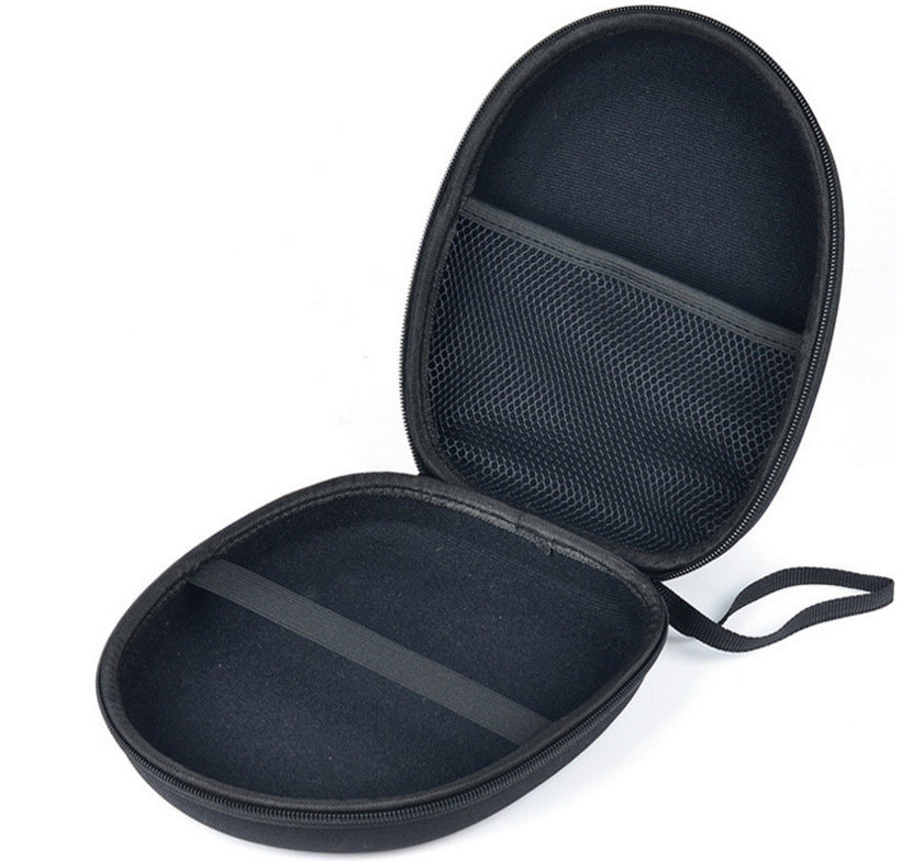 HKM-479827 Large EVA Earphone Storage Bag, Scratch Resistant Data Cable & Charger Organizer, Black