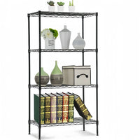 HKM-479827 Modern 4-Layer Metal Frame Bookcase for Indoor and Outdoor Use