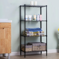 HKM-479827 Modern 4-Layer Metal Frame Bookcase for Indoor and Outdoor Use