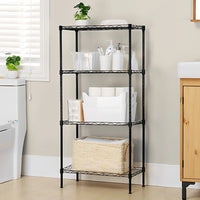 HKM-479827 Modern 4-Layer Metal Frame Bookcase for Indoor and Outdoor Use