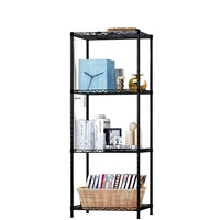HKM-479827 Modern 4-Layer Metal Frame Bookcase for Indoor and Outdoor Use