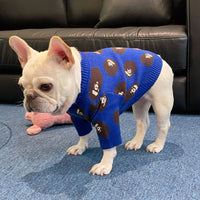 HKM-4798653 Cozy Blue Wool Sweater for Dogs and Cats in Multiple Sizes