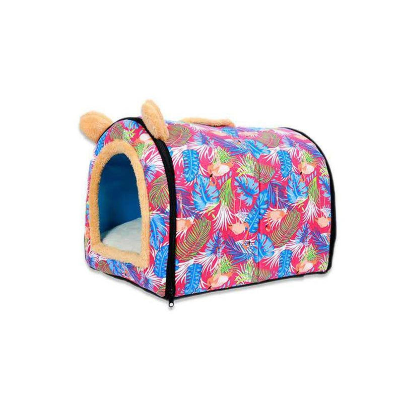 HKM-479955 Detachable Soft Suede Leather Pet Kennel - Washable and Comfortable for Small to Large Pets