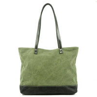HKM-480019 Retro Fashion Canvas Large Shoulder Handbag with Eco-Friendly Materials