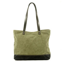 HKM-480019 Retro Fashion Canvas Large Shoulder Handbag with Eco-Friendly Materials