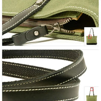 HKM-480019 Retro Fashion Canvas Large Shoulder Handbag with Eco-Friendly Materials