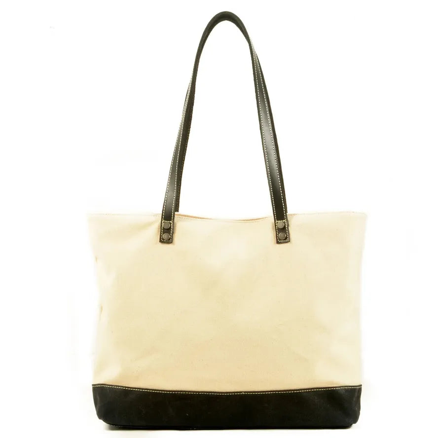 HKM-480019 Retro Fashion Canvas Large Shoulder Handbag with Eco-Friendly Materials