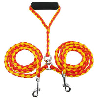 HKM-4800445 Durable Braided PP Dog Leash - 1.4m Length, Available in Black, Blue/Black, Red/Black, Red/Yellow