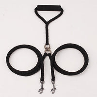 HKM-4800445 Durable Braided PP Dog Leash - 1.4m Length, Available in Black, Blue/Black, Red/Black, Red/Yellow
