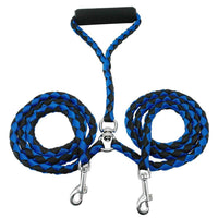 HKM-4800445 Durable Braided PP Dog Leash - 1.4m Length, Available in Black, Blue/Black, Red/Black, Red/Yellow