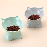 HKM-4800829 Cervical Support Pet Bowl with Anti-Tumble Design and High Foot Base - Available in Blue Gray, Pink, and Green