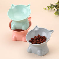 HKM-4800829 Cervical Support Pet Bowl with Anti-Tumble Design and High Foot Base - Available in Blue Gray, Pink, and Green