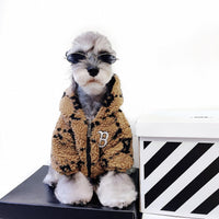 HKM-4801213 Thickened Lamb Fleece Coat for Autumn and Winter - Four-Legged Apparel in Yellow