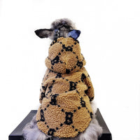 HKM-4801213 Thickened Lamb Fleece Coat for Autumn and Winter - Four-Legged Apparel in Yellow