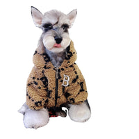 HKM-4801213 Thickened Lamb Fleece Coat for Autumn and Winter - Four-Legged Apparel in Yellow