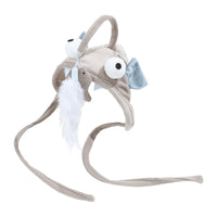 HKM-4801469 Cat Headband Toy with Adjustable Wand - Interactive Funny Cat Teaser, Soft Fabric Play Accessory for Indoor Cats