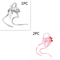 HKM-4801469 Cat Headband Toy with Adjustable Wand - Interactive Funny Cat Teaser, Soft Fabric Play Accessory for Indoor Cats