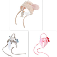 HKM-4801469 Cat Headband Toy with Adjustable Wand - Interactive Funny Cat Teaser, Soft Fabric Play Accessory for Indoor Cats