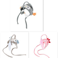 HKM-4801469 Cat Headband Toy with Adjustable Wand - Interactive Funny Cat Teaser, Soft Fabric Play Accessory for Indoor Cats