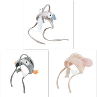 HKM-4801469 Cat Headband Toy with Adjustable Wand - Interactive Funny Cat Teaser, Soft Fabric Play Accessory for Indoor Cats