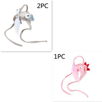 HKM-4801469 Cat Headband Toy with Adjustable Wand - Interactive Funny Cat Teaser, Soft Fabric Play Accessory for Indoor Cats