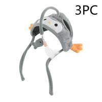 HKM-4801469 Cat Headband Toy with Adjustable Wand - Interactive Funny Cat Teaser, Soft Fabric Play Accessory for Indoor Cats