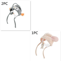 HKM-4801469 Cat Headband Toy with Adjustable Wand - Interactive Funny Cat Teaser, Soft Fabric Play Accessory for Indoor Cats