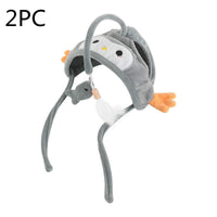HKM-4801469 Cat Headband Toy with Adjustable Wand - Interactive Funny Cat Teaser, Soft Fabric Play Accessory for Indoor Cats