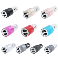HKM-480147 Dual USB Aluminum Alloy Car Charger - 2.1A Output | Compatible with Tablets and Power Banks