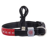 HKM-4802621 LED Light-Up Pet Collar with USB Charging - Available in Multiple Sizes