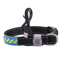 HKM-4802621 LED Light-Up Pet Collar with USB Charging - Available in Multiple Sizes
