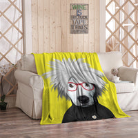 HKM-480275 Flannel Blanket with Cartoon Anime Print - Soft Polyester Fiber for Air Conditioning and Comfort