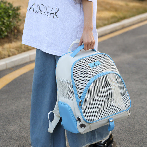 HKM-4802877 Double Shoulder Nylon Cat Carrier Bag - Portable and Foldable for 7.5kg Pets