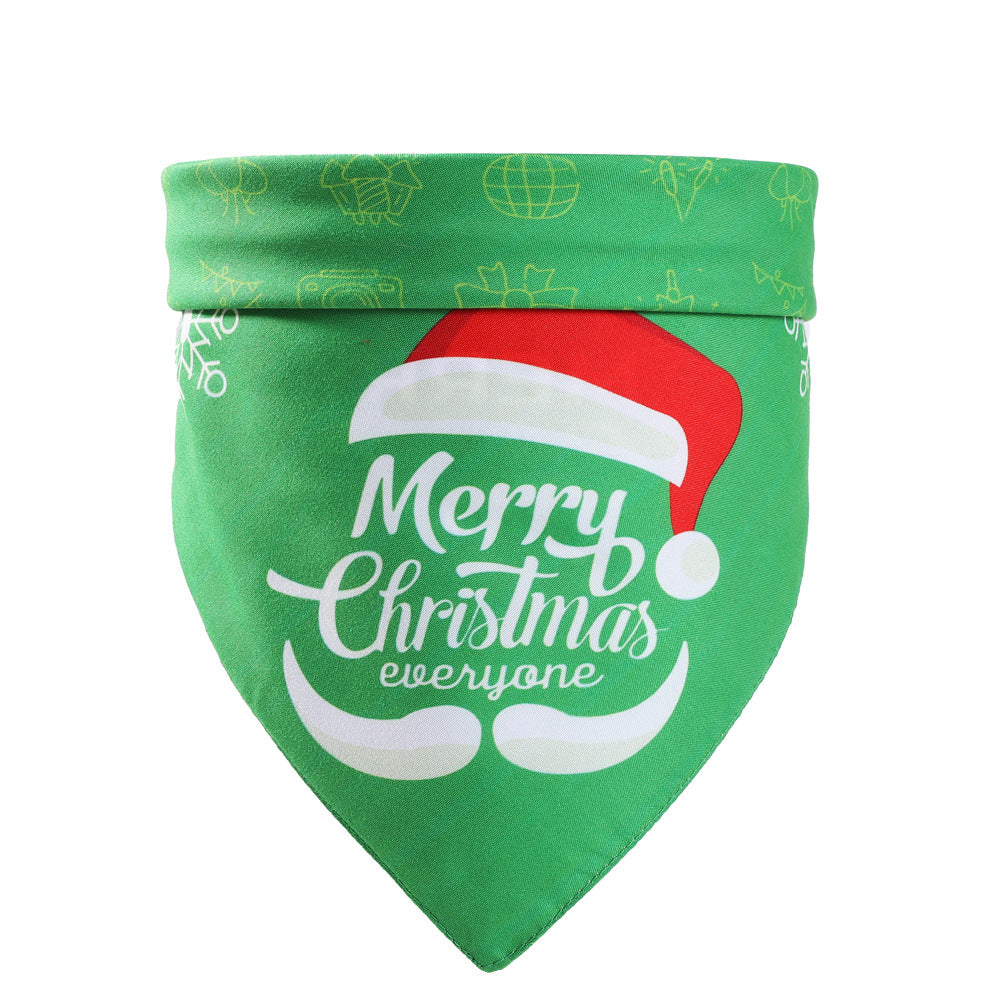 HKM-4803005 Triangular Pet Towel in Festive Designs - Suitable for Neck Sizes 25-48cm