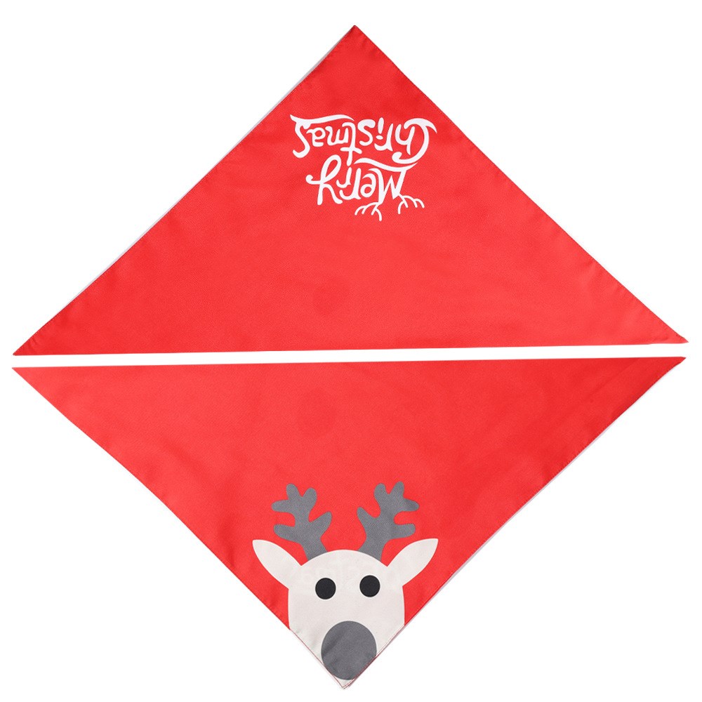 HKM-4803005 Triangular Pet Towel in Festive Designs - Suitable for Neck Sizes 25-48cm
