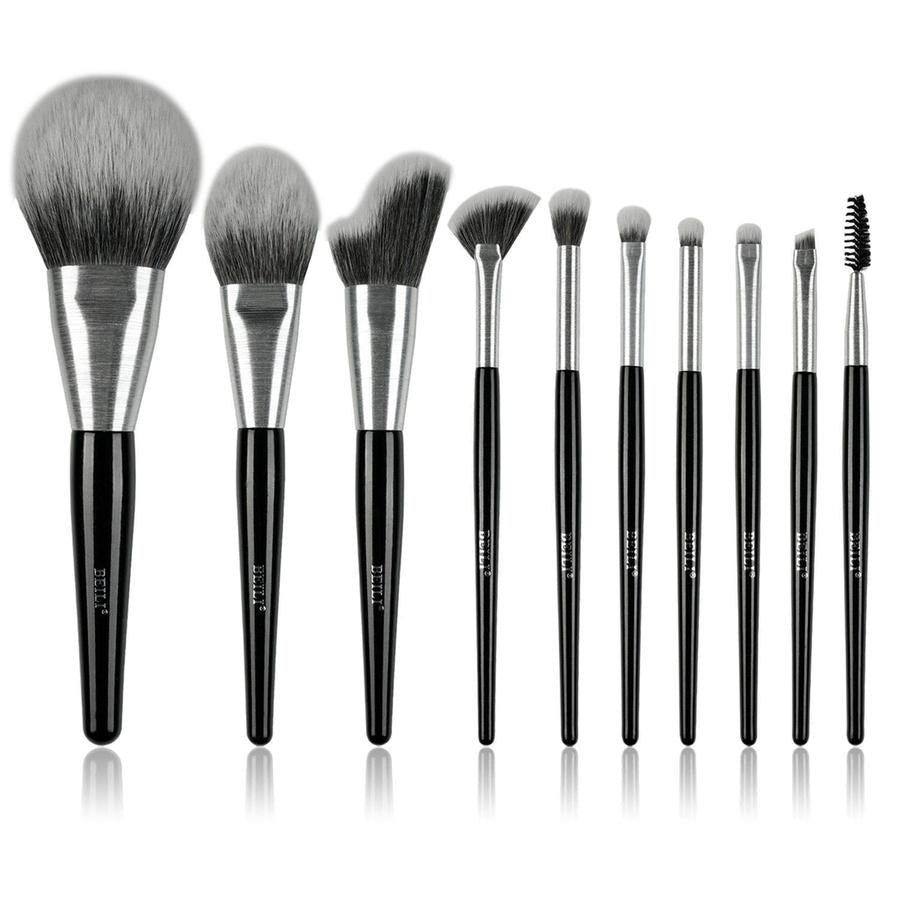 HKM-480339 10-Piece Christmas Makeup Brush Set with Synthetic Kabuki Brushes for Foundation, Concealer, and Eyeshadow Application