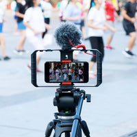 HKM-480339 Universal Handheld Camera Stand with Hot Shoe Mounts for Mobile Filming