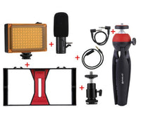 HKM-480339 Universal Handheld Camera Stand with Hot Shoe Mounts for Mobile Filming