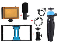 HKM-480339 Universal Handheld Camera Stand with Hot Shoe Mounts for Mobile Filming