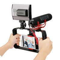 HKM-480339 Universal Handheld Camera Stand with Hot Shoe Mounts for Mobile Filming