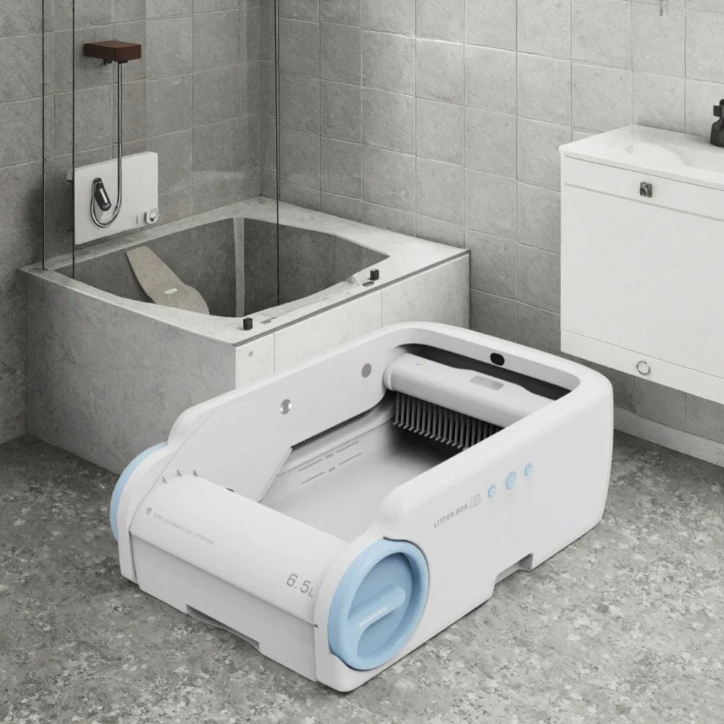 HKM-480403 Automatic Eco-Friendly Cat Litter Box with Self-Cleaning and Odor Control Features - Model BLW02-C
